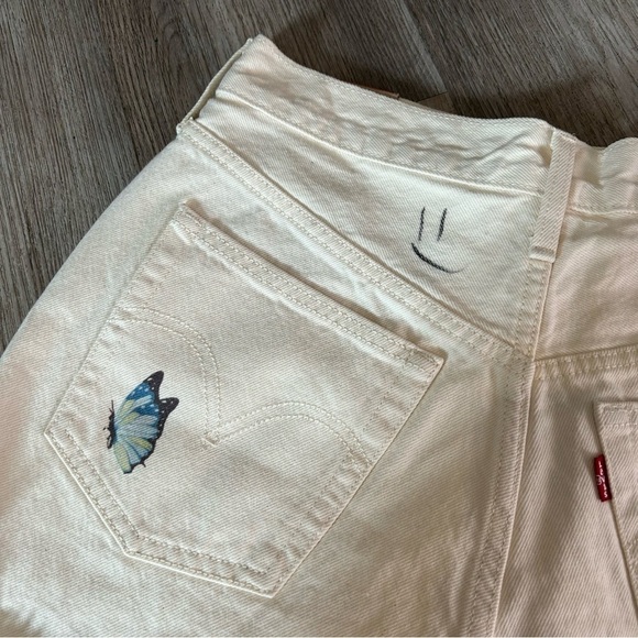 Levis 501 Womens Give Me Butterflies High Rise Denim Shorts NWT​​ - Picture 5 of 14
